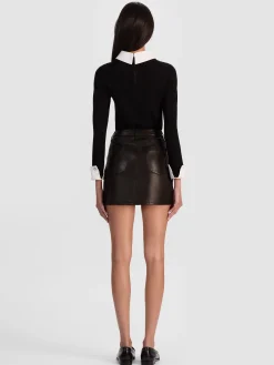 JOSS LEATHER MINI SKIRT