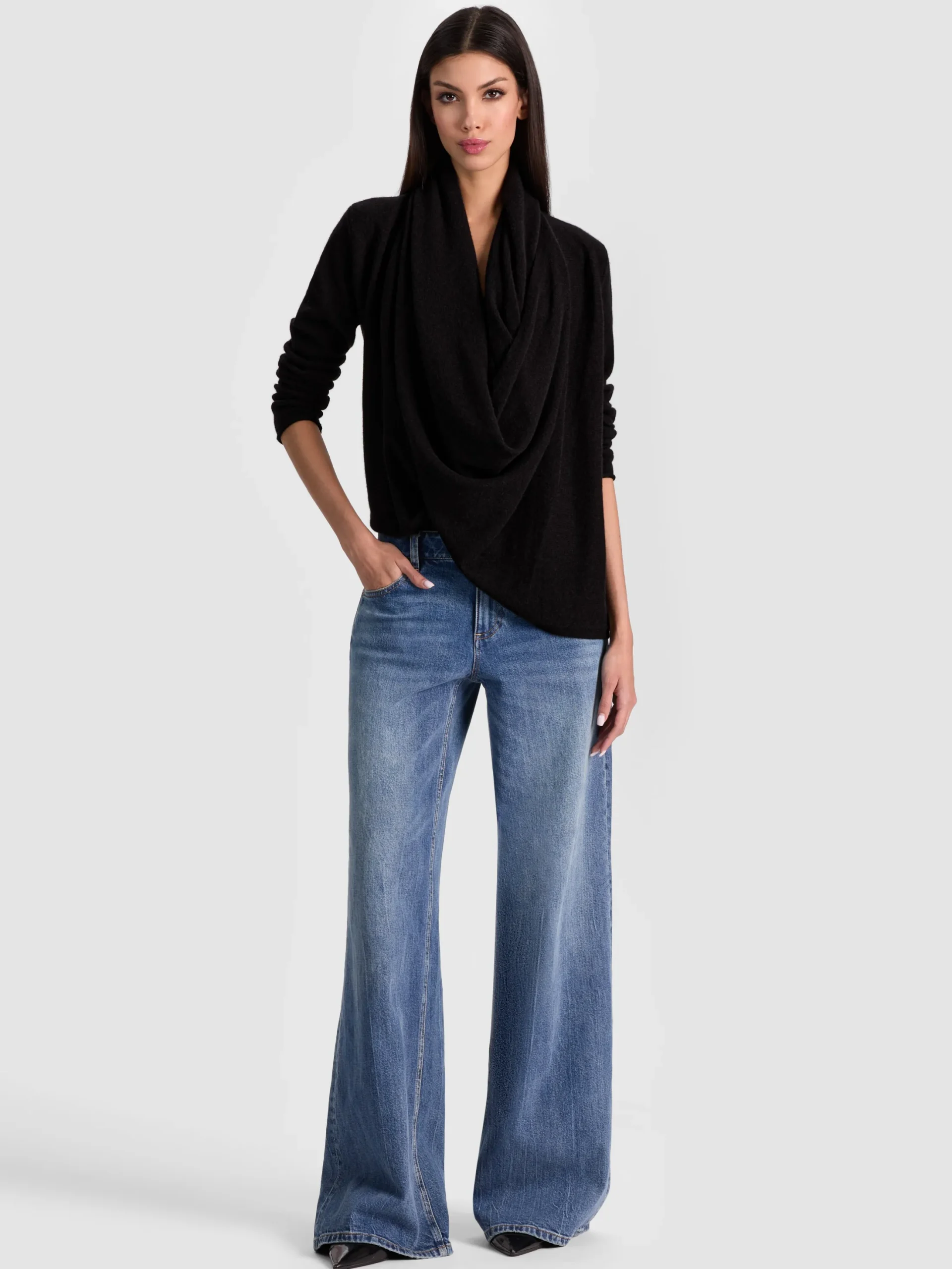 JULES CASHMERE DRAPED PULLOVER