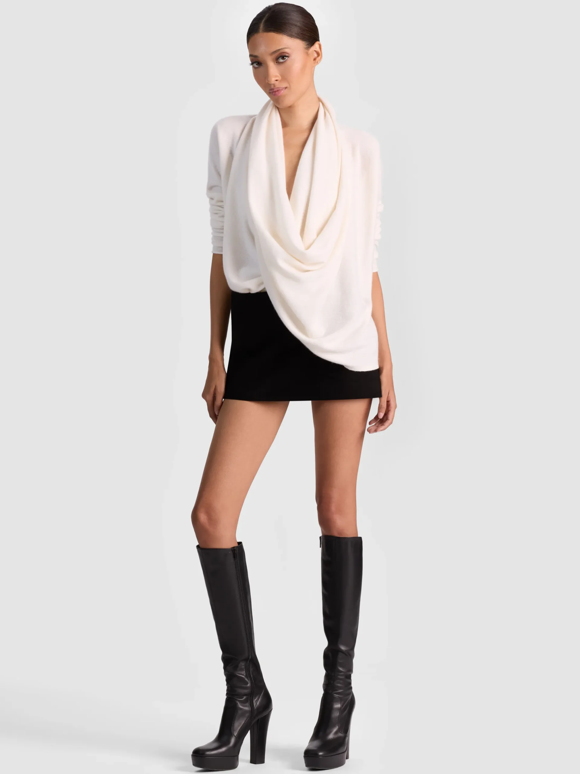 JULES CASHMERE DRAPED PULLOVER