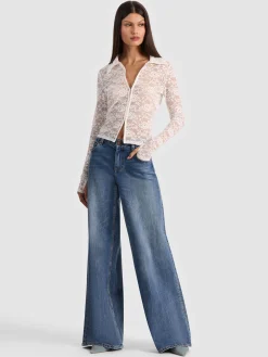 KARA LACE BUTTON DOWN