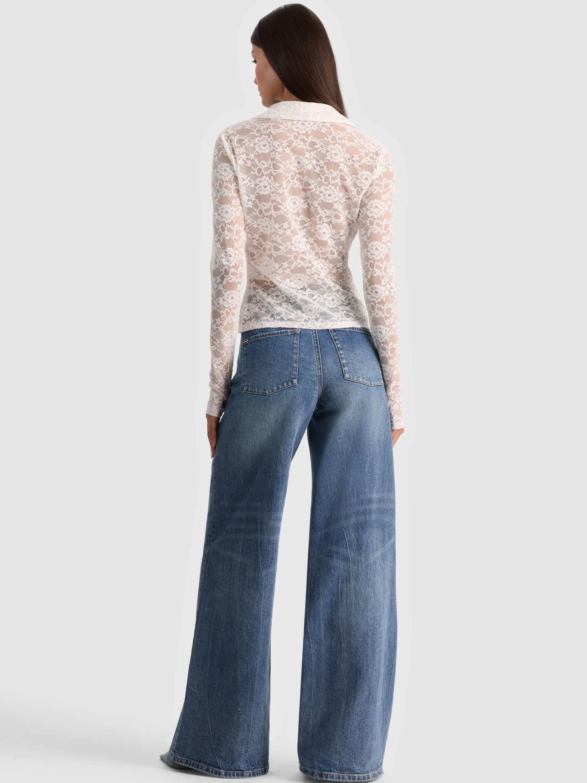 KARA LACE BUTTON DOWN