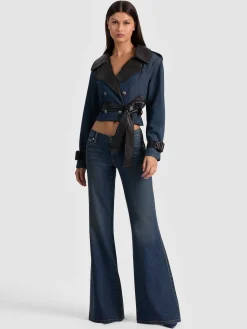 KEITH CROPPED DENIM TRENCH