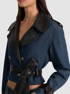 KEITH CROPPED DENIM TRENCH