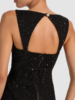 KERIA EMBELLISHED TWEED MINI DRESS