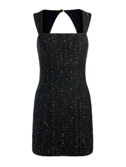 KERIA EMBELLISHED TWEED MINI DRESS