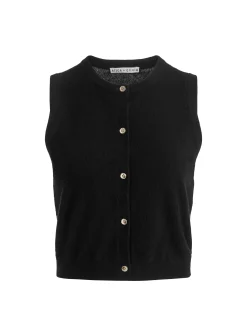 LOLY BUTTON FRONT CASHMERE VEST