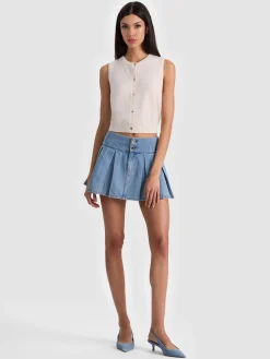 LOLY BUTTON FRONT CASHMERE VEST