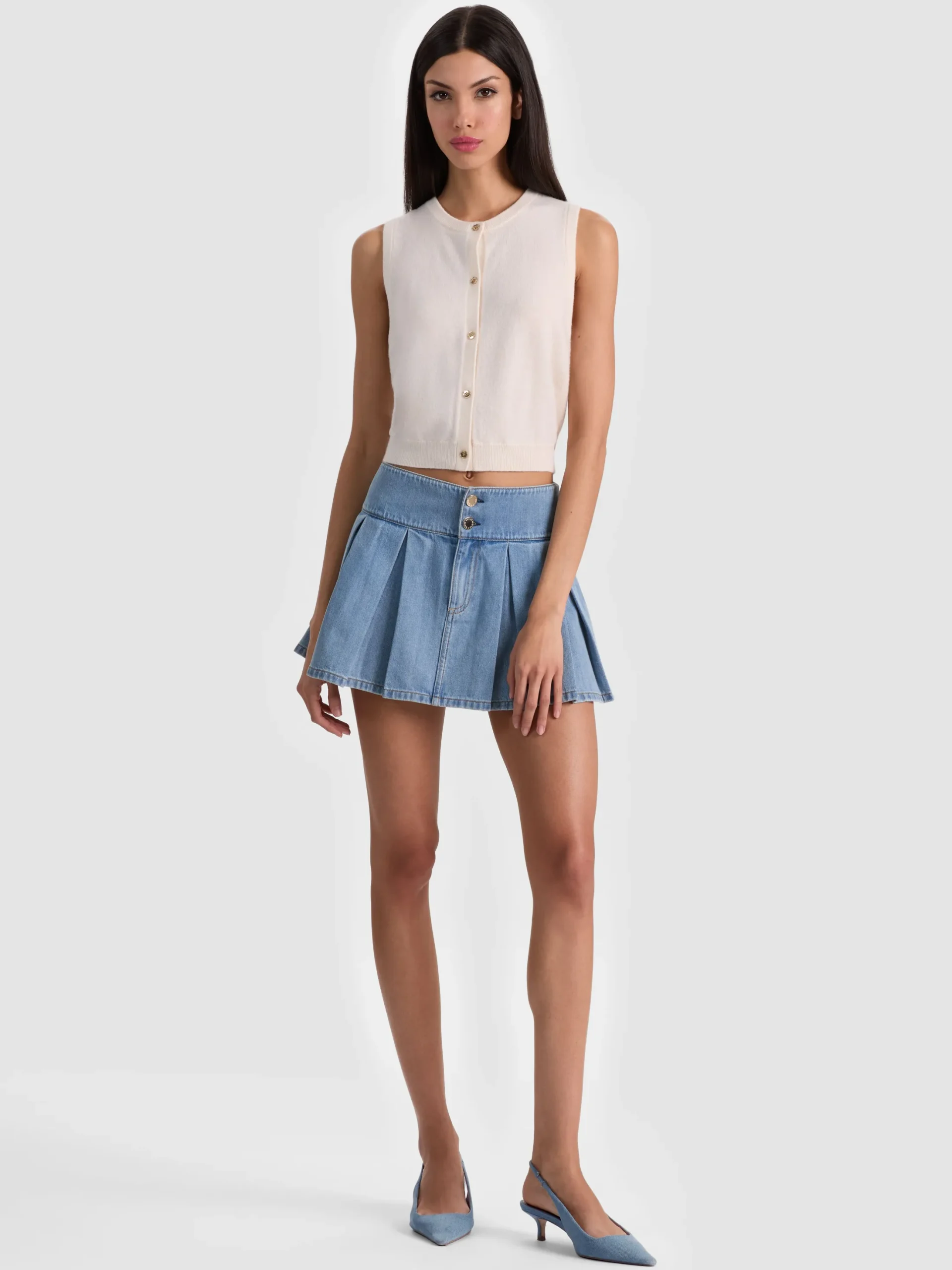 LOLY BUTTON FRONT CASHMERE VEST