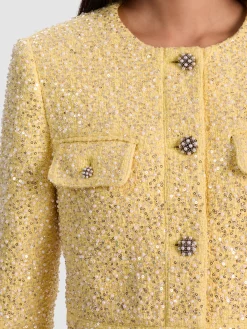 LORIE EMBELLISHED TWEED JACKET