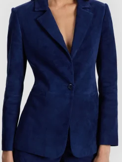 MACEY SUEDE FITTED BLAZER