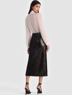 MAEVE VEGAN MIDI SKIRT