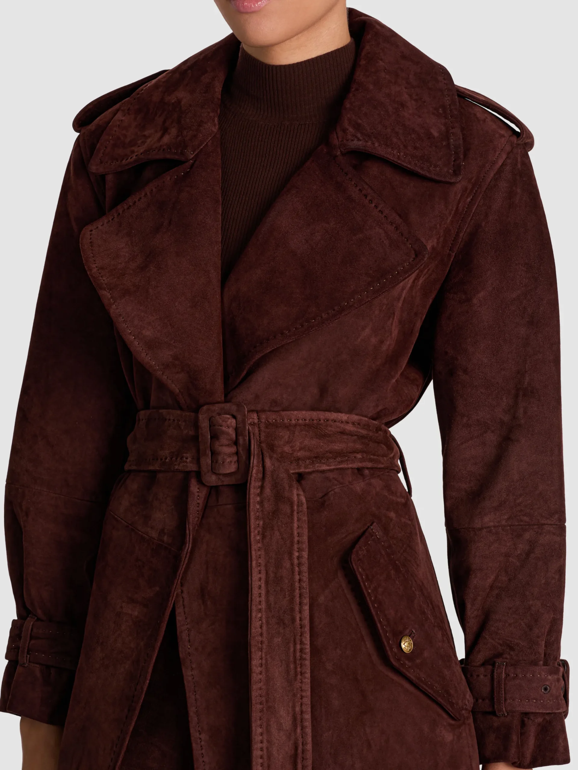 NEVADA SUEDE TRENCH COAT