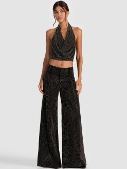 OLIVIA EMBELLISHED WIDE LEG PANT