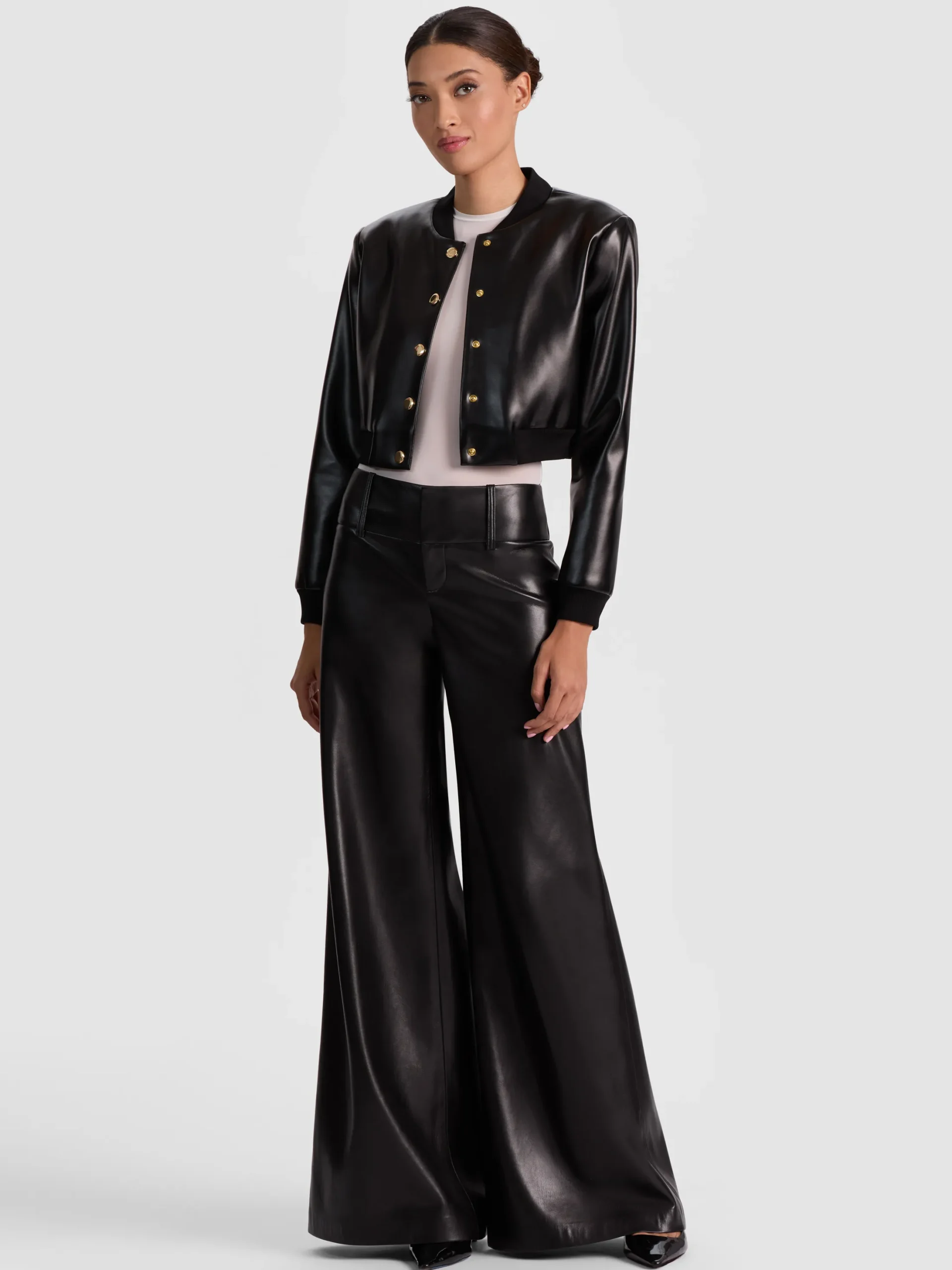 OLIVIA VEGAN WIDE LEG PANT