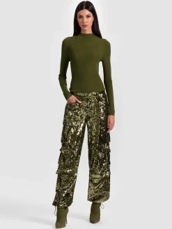 OLYMPIA SEQUIN CARGO PANT