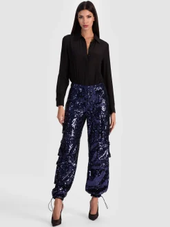 OLYMPIA SEQUIN CARGO PANT