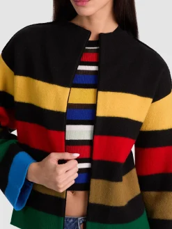 PEARSON STRIPED SWEATER JACKET