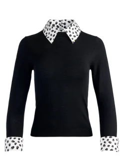 PORLA STACEFACE COLLARED SWEATER