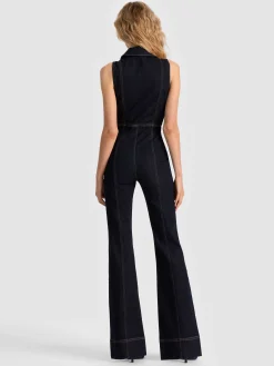 RACHEL SLEEVELESS DENIM JUMPSUIT