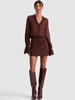 RILEY SUEDE MINI SKIRT