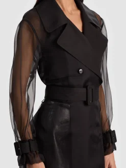 SILVIA SHEER MAXI TRENCH