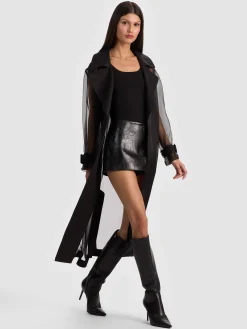 SILVIA SHEER MAXI TRENCH