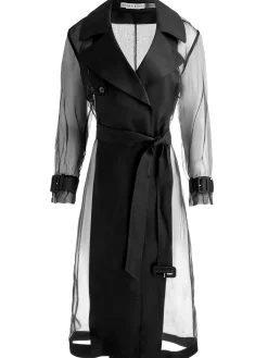 SILVIA SHEER MAXI TRENCH