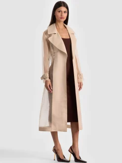 SILVIA SHEER MAXI TRENCH