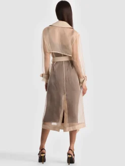 SILVIA SHEER MAXI TRENCH