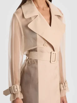 SILVIA SHEER MAXI TRENCH