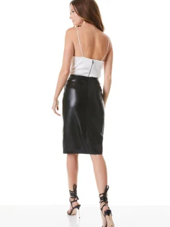 SIOBHAN VEGAN MIDI SKIRT