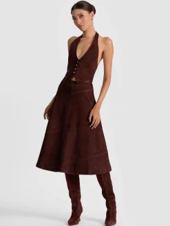 SOSIE SUEDE MIDI SKIRT