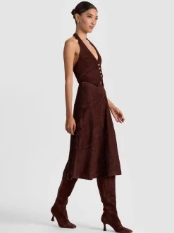 SOSIE SUEDE MIDI SKIRT