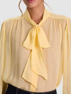 THAYER TIE NECK BLOUSE