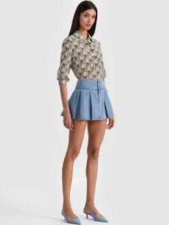 WILLA STACEFACE SILK BLOUSE